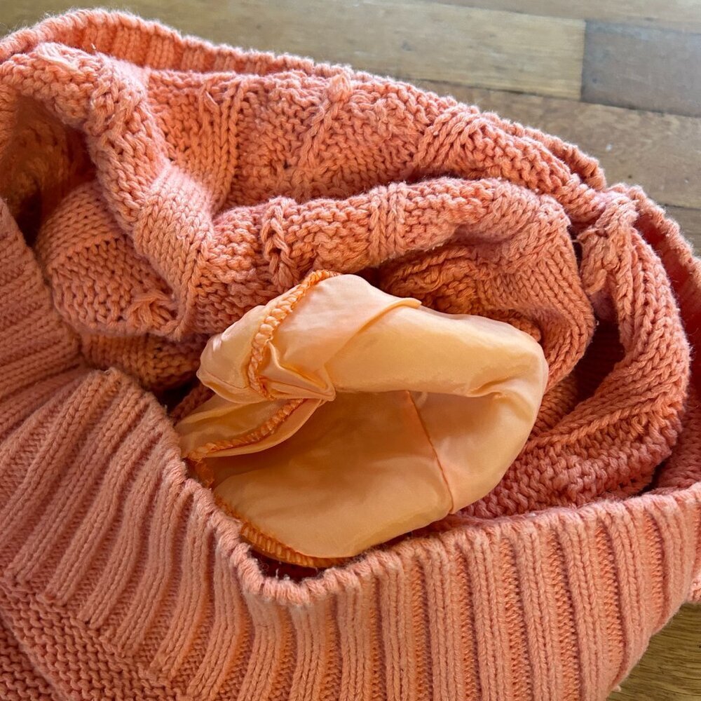 Marnie West Pullover Sweater Womens Size Large Vintage Cable Knit Orange - Picture 5 of 6